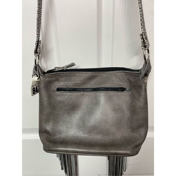 Holy Cow Culture 847 Original Leather Cowhide Fringed Crossbody Bag Gift - Picture 4 of 16